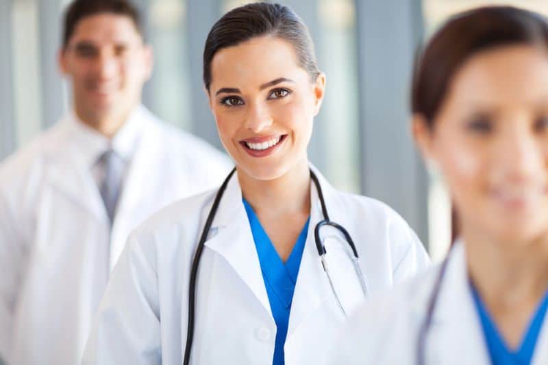 Smiling female health care professional